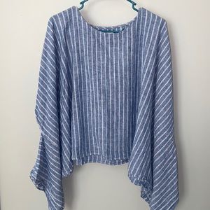 Striped poncho